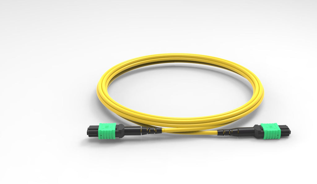 1m-30m, MTP-12 (Female) to MTP-12 (Female) OS2 Single Mode Elite Trunk Cable, 12 Fibers, Type B, Plenum (OFNP), Yellow