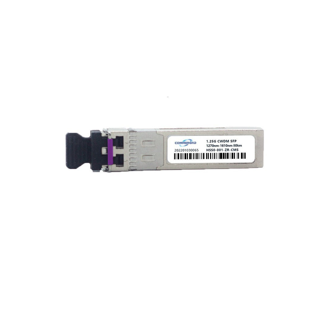 1000BASE-CWDM SFP 1270nm-1610nm 80km DOM LC SMF Transceiver Module