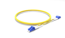 Cargar imagen en el visor de la Galería, 1m-30m,LC UPC to LC UPC Duplex OS2 Single Mode PVC (OFNR) 2.0mm Fiber Optic Patch Cable