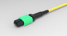 Cargar imagen en el visor de la Galería, 1m-30m, MTP-12 (Female) to MTP-12 (Female) OS2 Single Mode Elite Trunk Cable, 12 Fibers, Type B, Plenum (OFNP), Yellow