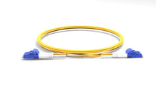 Laden Sie das Bild in den Galerie-Viewer, 1m-30m,LC UPC to LC UPC Duplex OS2 Single Mode PVC (OFNR) 2.0mm Fiber Optic Patch Cable