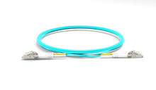 Load image into Gallery viewer, 1m-30m,LC UPC to LC UPC Duplex OM3 Multimode PVC (OFNR) 2.0mm Fiber Optic Patch Cable